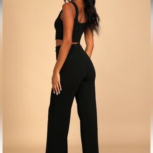 Two-Piece Wide-Leg Jumpsuit